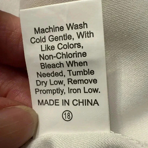 Women’s long sleeve sheer whiter collared blouse with leopard stripes in front - Picture 8 of 8